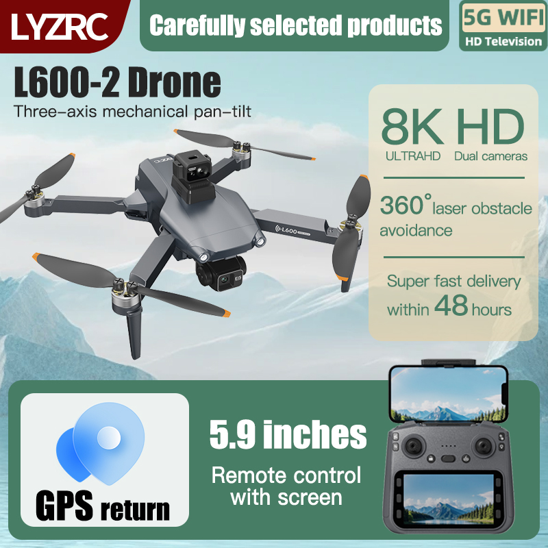 Drone Gimbal 2 Axis - LYZRC L600-2 MAX GPS Drone 3-Axis
