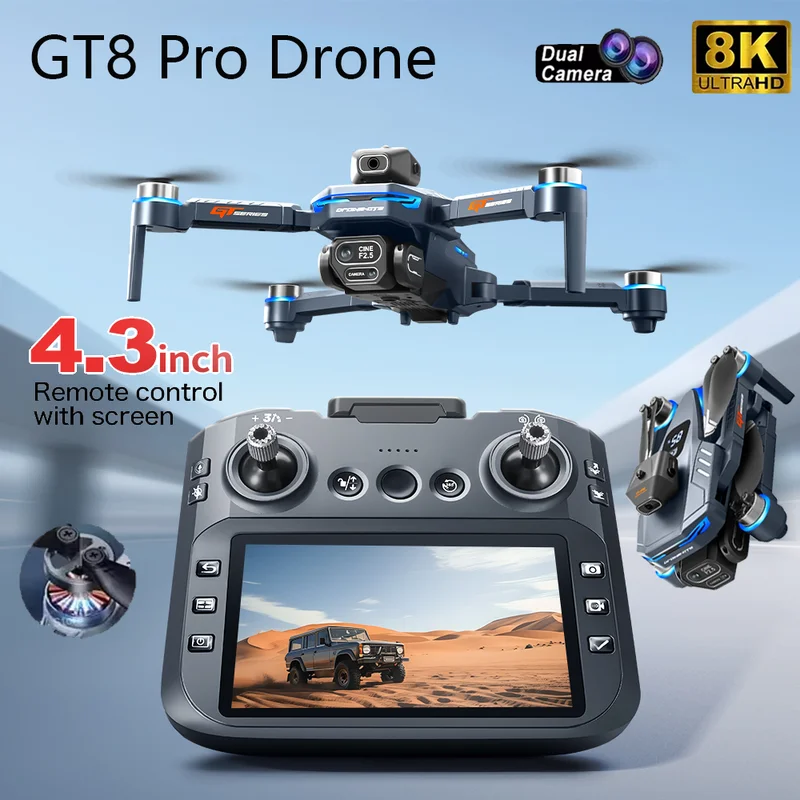 Drone Gimbal Brushless - 2026 New GT8 Drone GPS 8K