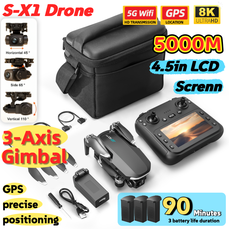 S-X1 MAX GPS Drone with 3-Axis - Drone Gimbal 3 Axis recension och pris