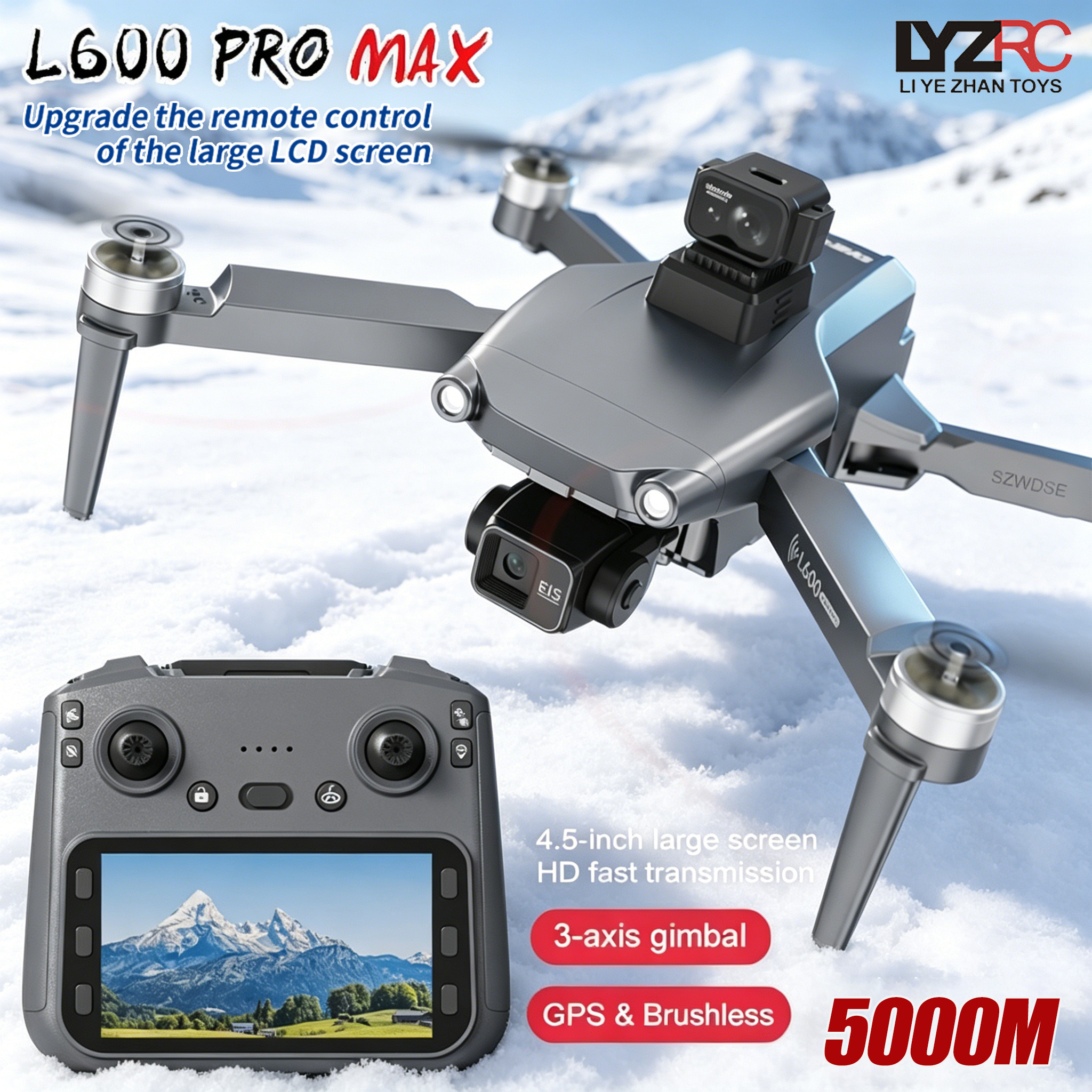 L600 MAX GPS Drone Professiona - Drone Gimbal Brushless recension och pris
