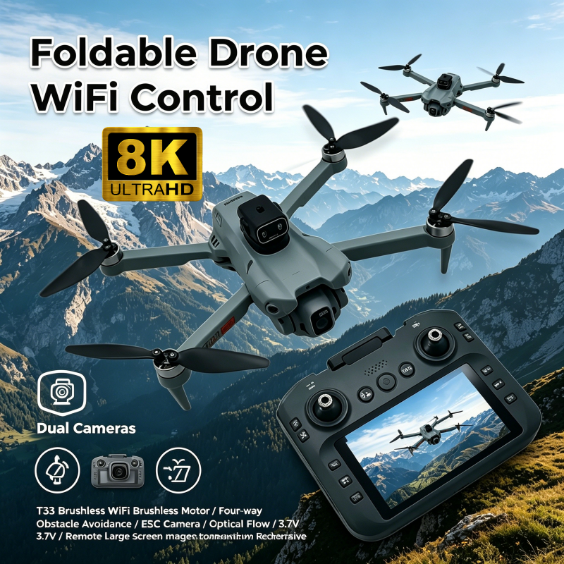 2026 New T33 RC Drone 8K Camer - Drone Gimbal 3 Axis recension och pris