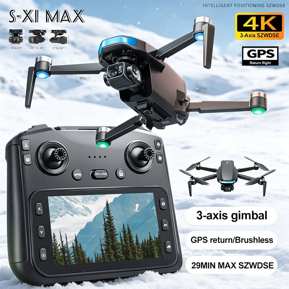 New S-X1 MAX Drone GPS 8K Prof - Drone Gimbal Brushless recension och pris