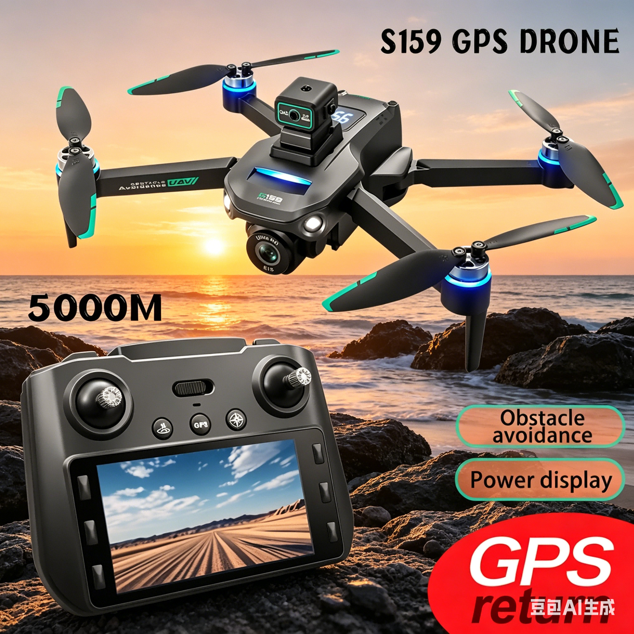 S159 GPS Drone 4K Profesional  - Drone Gimbal Brushless recension och pris