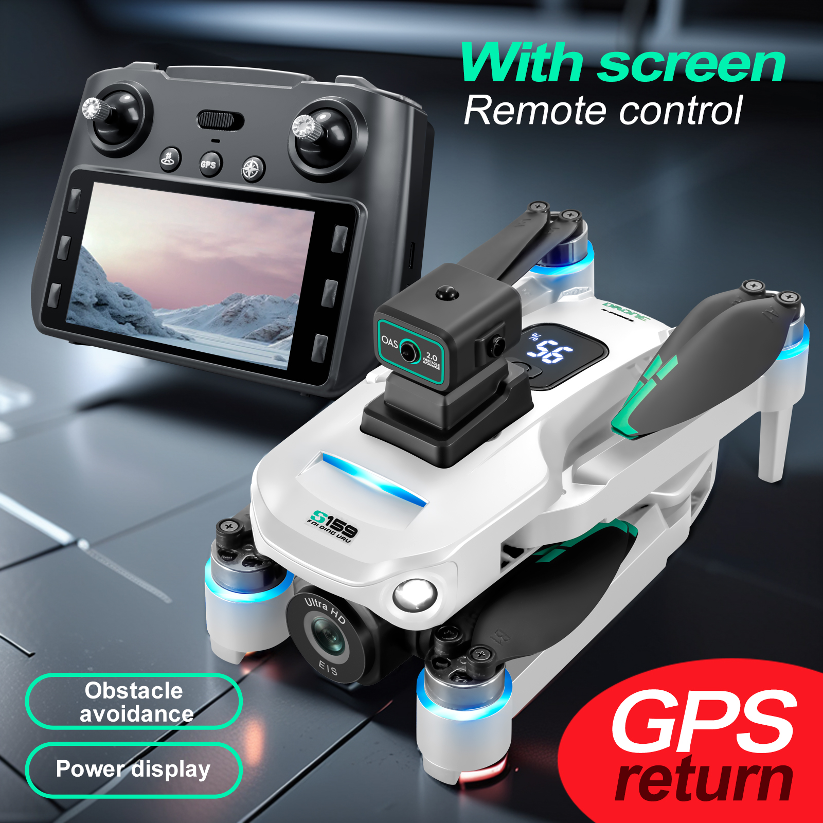 S159 GPS Drone 4K Profesional  - Drone Gimbal Brushless recension och pris